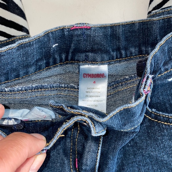 Gymboree Wild One Cuffed Zebra Jeans. - Picture 4 of 7